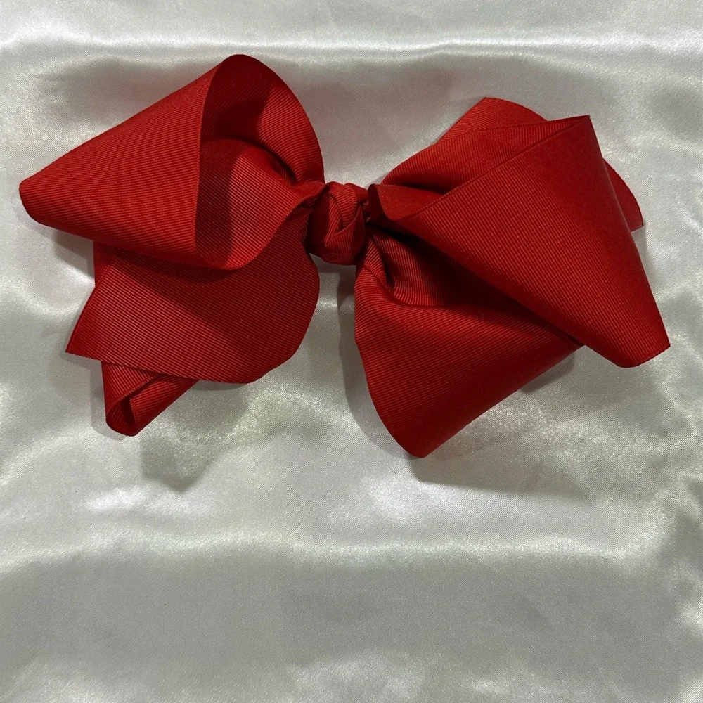 Large Red Grosgrain Hair Bow- bundle 2+ and save on shipping